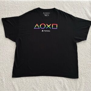 PLAYSTATION Rainbow T -Shirt. Adult Size 3X. Gently Worn. Great Condition
